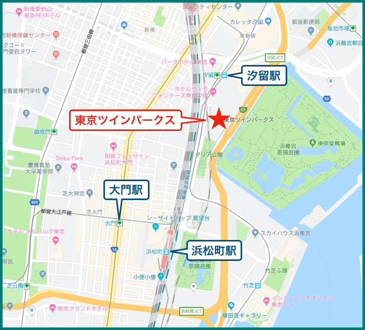 東京ツインパークの地図