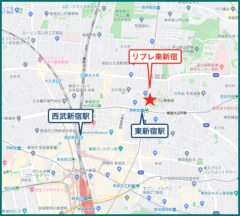 リブレ東新宿の地図