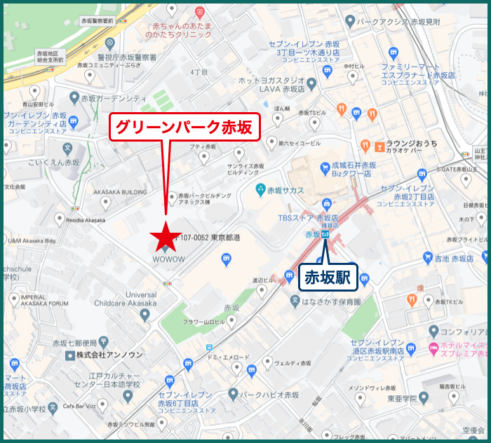 グリーンパーク赤坂の地図
