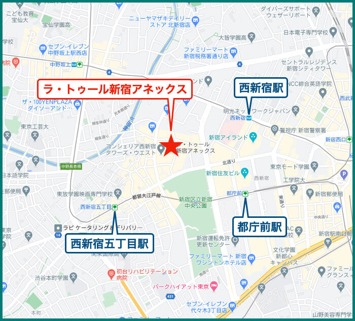 ラ・トゥール新宿アネックスの地図